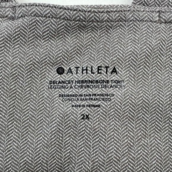 Athleta Delancey Herringbone Tight Light Oatmeal Asphalt White 487663-07 Size 2X - Picture 8 of 10